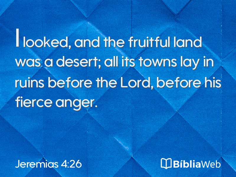Jeremias 4:26 em imagem para compartilhar