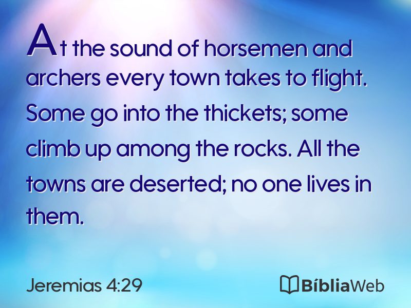 Jeremias 4:29 em imagem para compartilhar