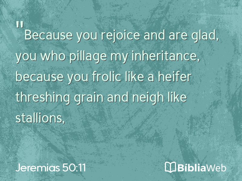 Jeremias 50:11 em imagem para compartilhar