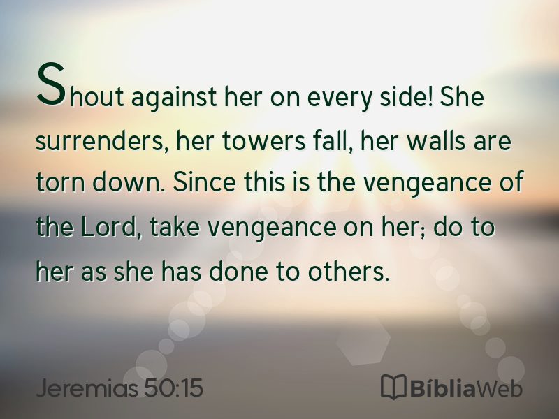 Jeremias 50:15 em imagem para compartilhar