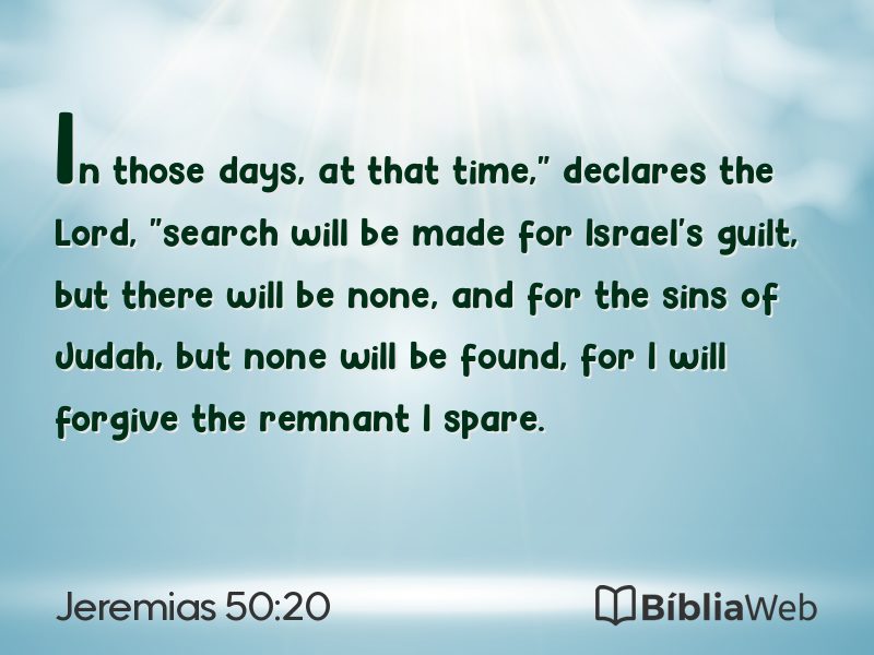 Jeremias 50:20 em imagem para compartilhar