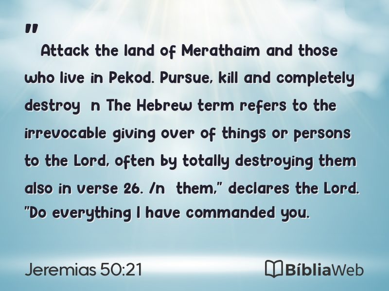 Jeremias 50:21 em imagem para compartilhar