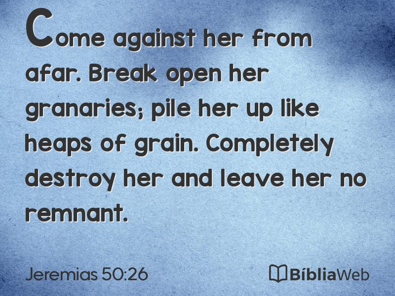 Jeremias 50:26 em imagem para compartilhar