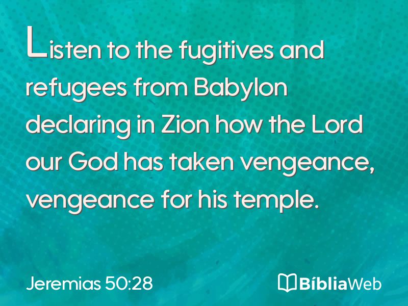 Jeremias 50:28 em imagem para compartilhar