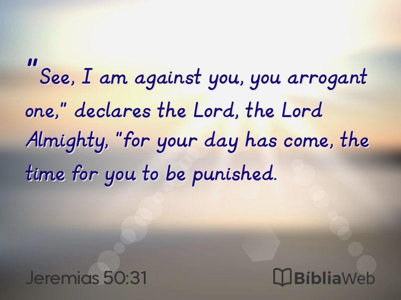 Jeremias 50:31 em imagem para compartilhar