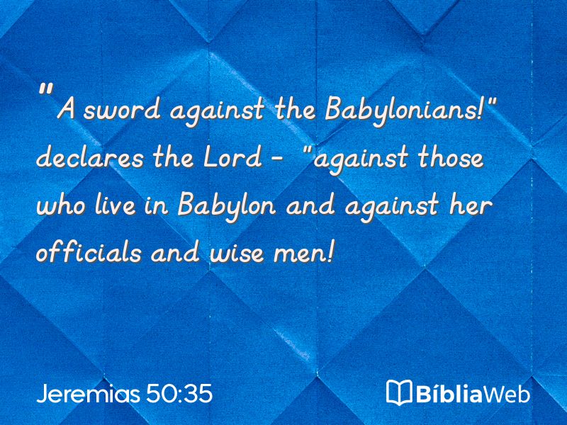 Jeremias 50:35 em imagem para compartilhar