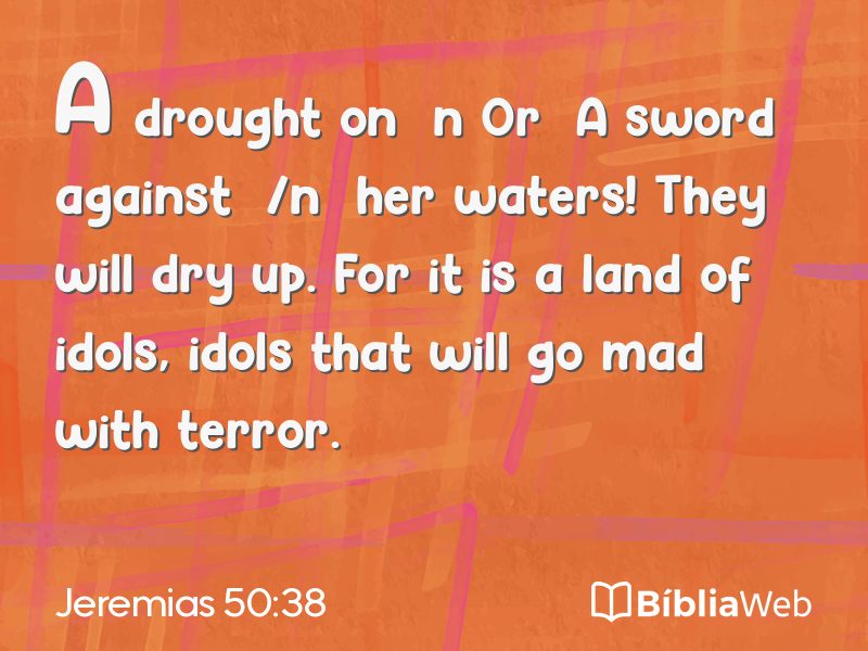 Jeremias 50:38 em imagem para compartilhar