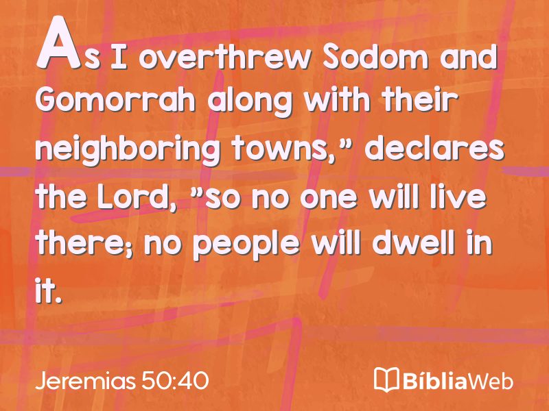 Jeremias 50:40 em imagem para compartilhar