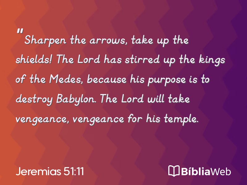 Jeremias 51:11 em imagem para compartilhar