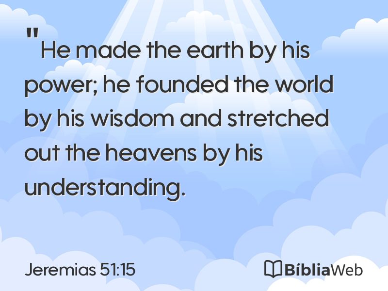 Jeremias 51:15 em imagem para compartilhar