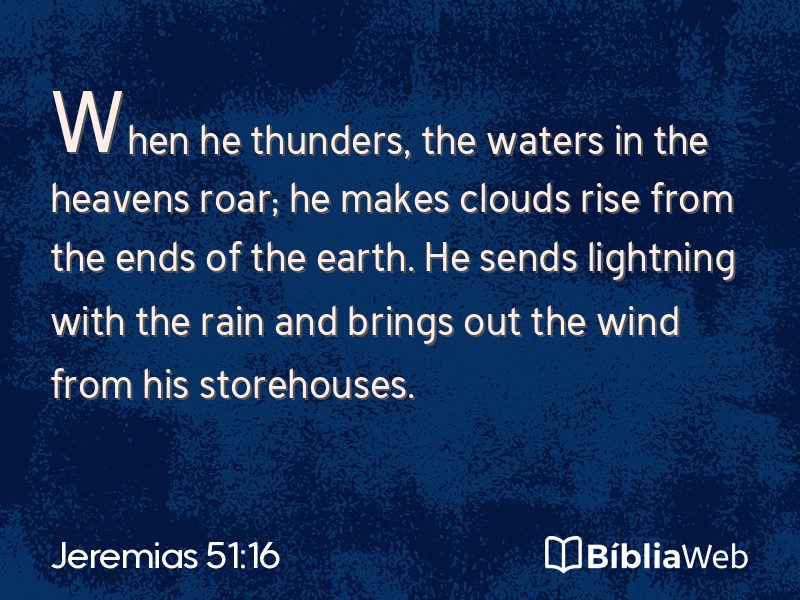 Jeremias 51:16 em imagem para compartilhar