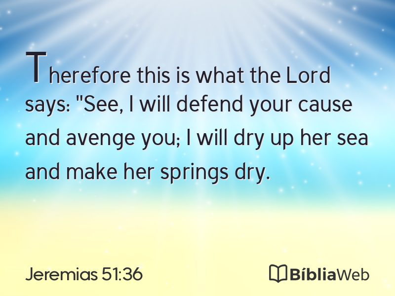Jeremias 51:36 em imagem para compartilhar