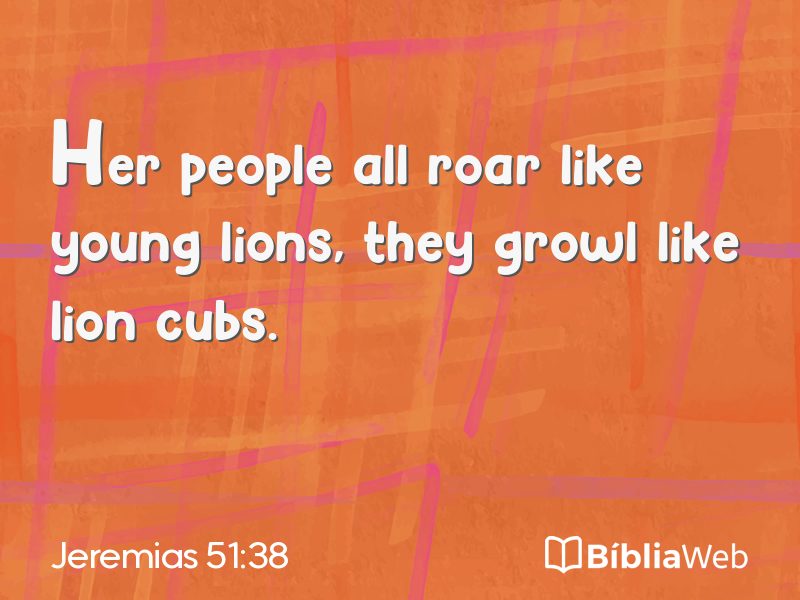 Jeremias 51:38 em imagem para compartilhar