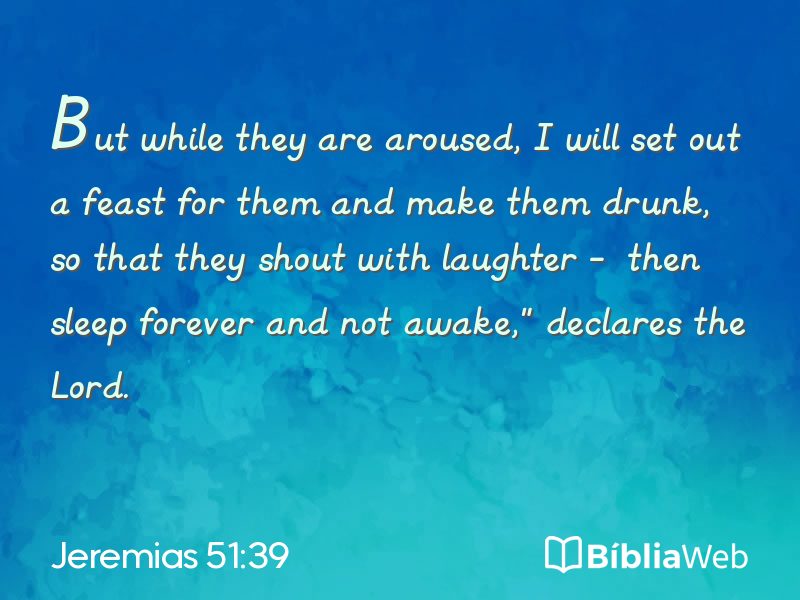 Jeremias 51:39 em imagem para compartilhar