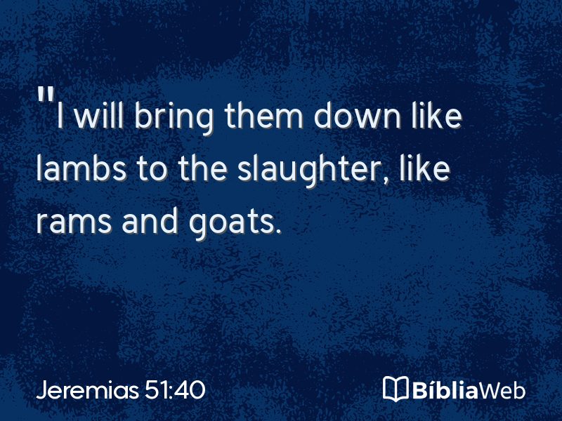 Jeremias 51:40 em imagem para compartilhar