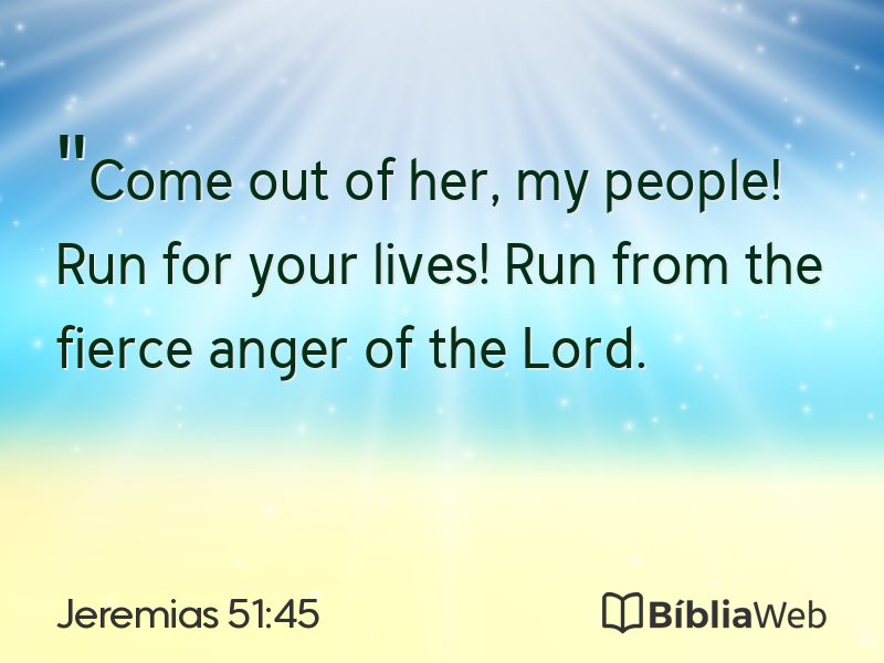 Jeremias 51:45 em imagem para compartilhar