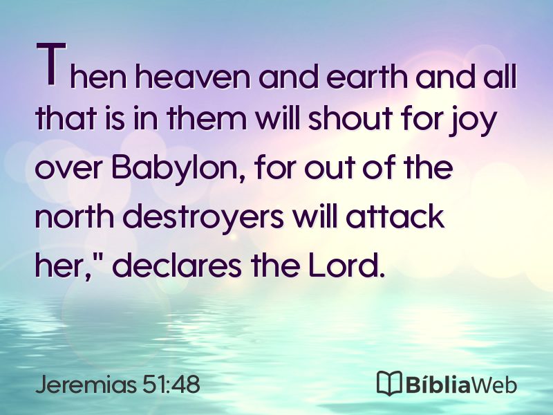 Jeremias 51:48 em imagem para compartilhar