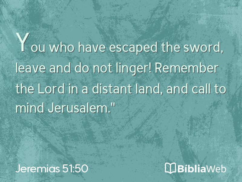 Jeremias 51:50 em imagem para compartilhar
