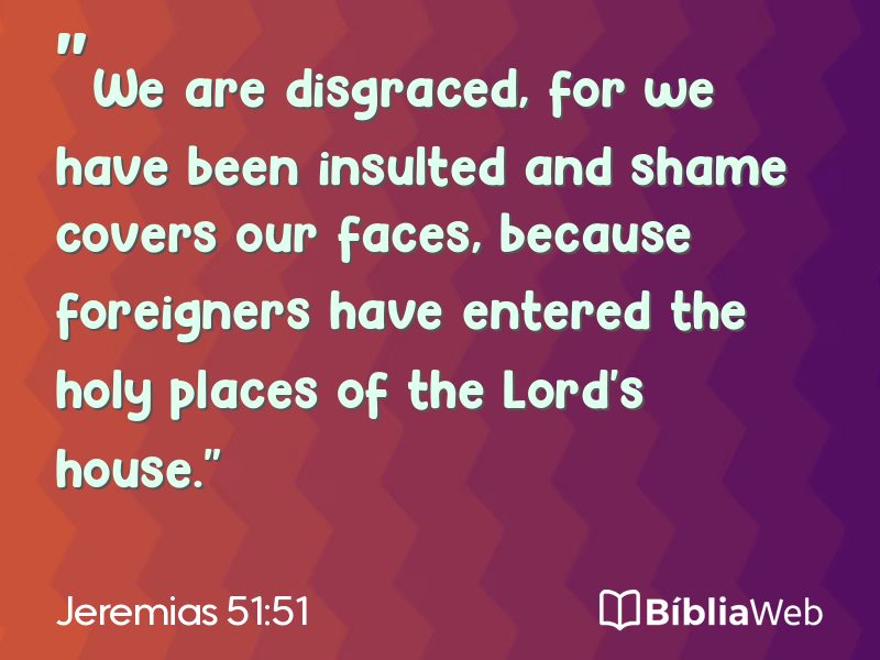 Jeremias 51:51 em imagem para compartilhar