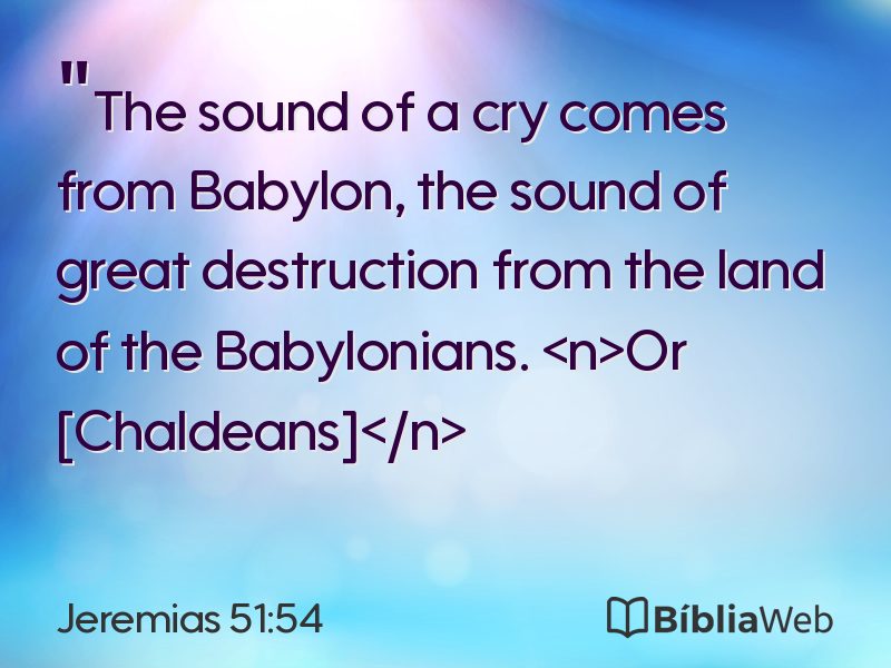 Jeremias 51:54 em imagem para compartilhar