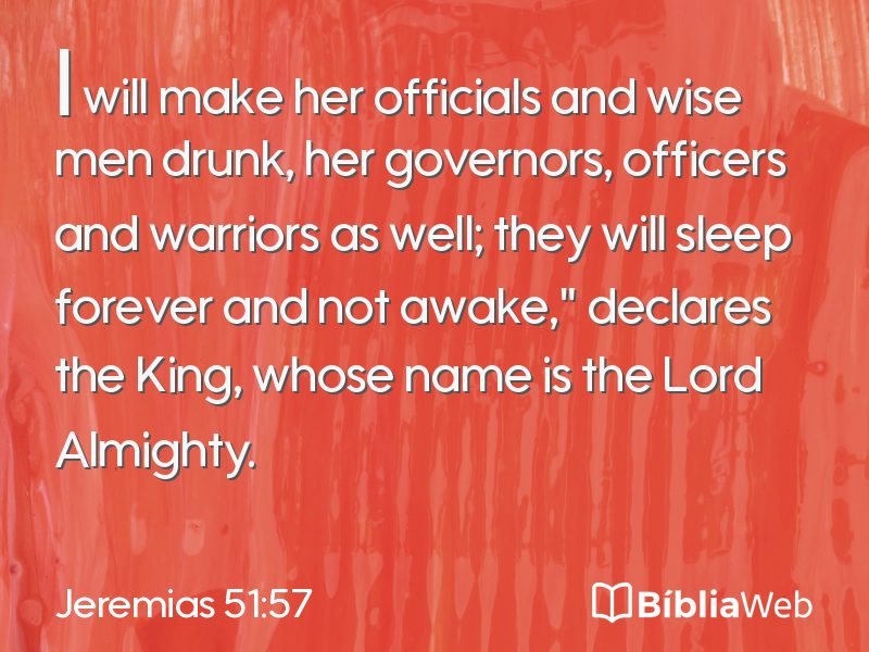 Jeremias 51:57 em imagem para compartilhar