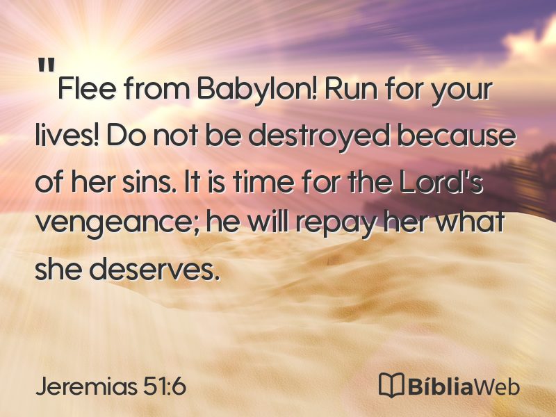Jeremias 51:6 em imagem para compartilhar