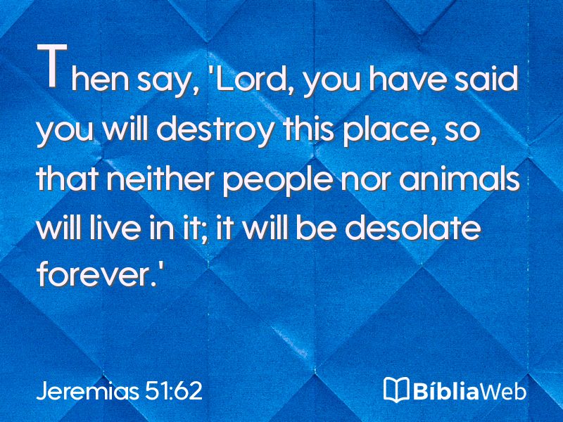 Jeremias 51:62 em imagem para compartilhar