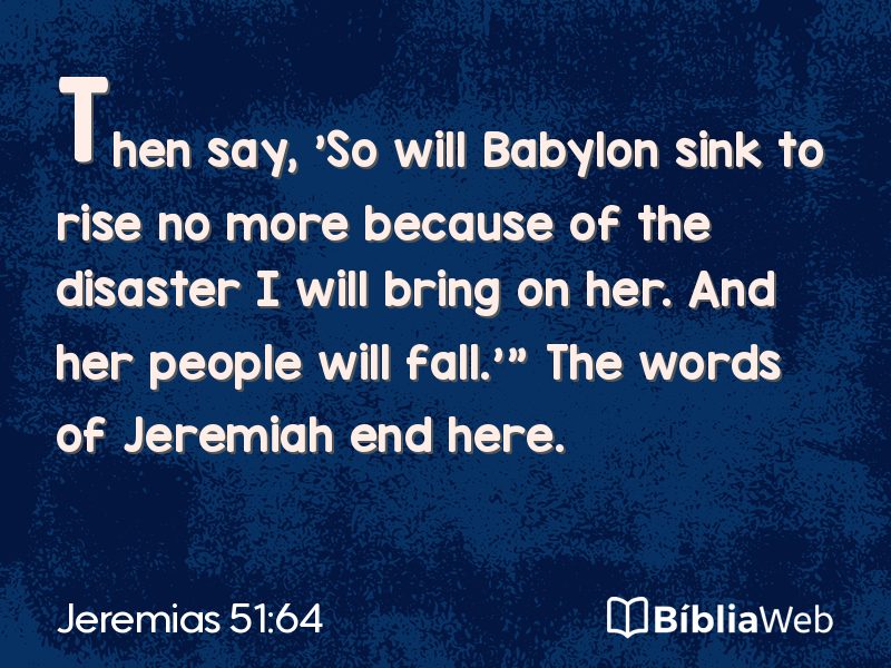 Jeremias 51:64 em imagem para compartilhar