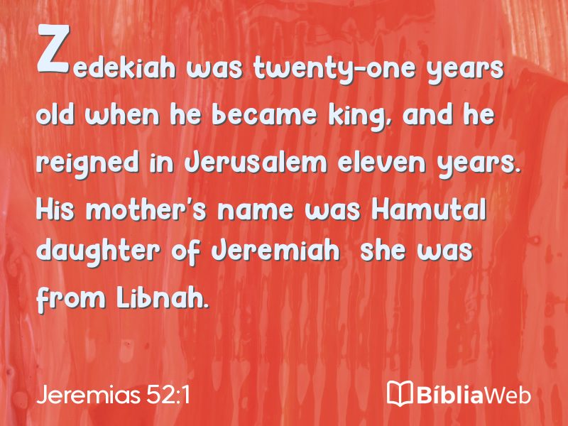 Jeremias 52:1 em imagem para compartilhar