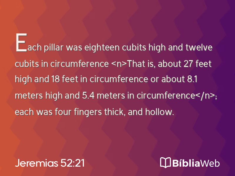 Jeremias 52:21 em imagem para compartilhar