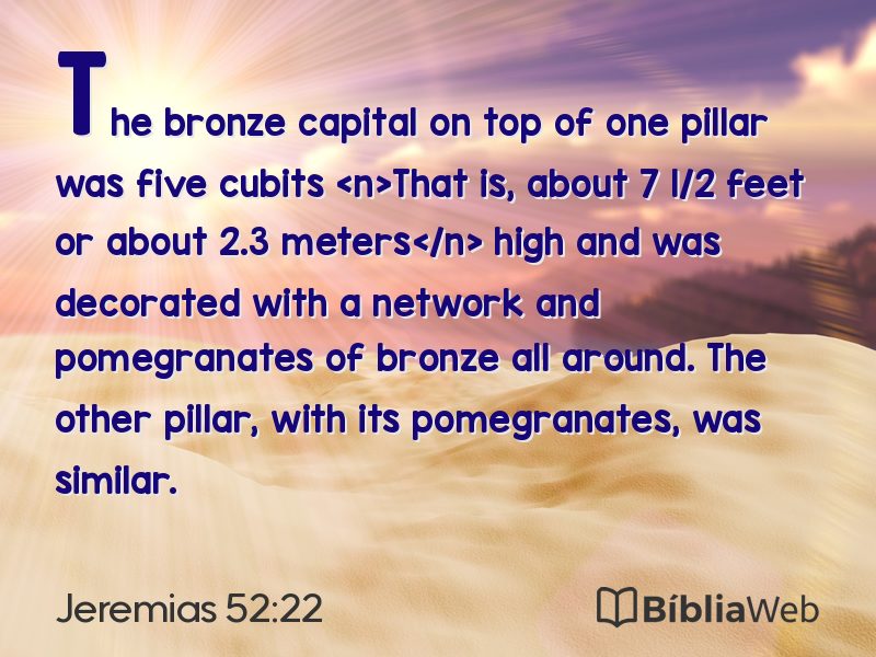 Jeremias 52:22 em imagem para compartilhar
