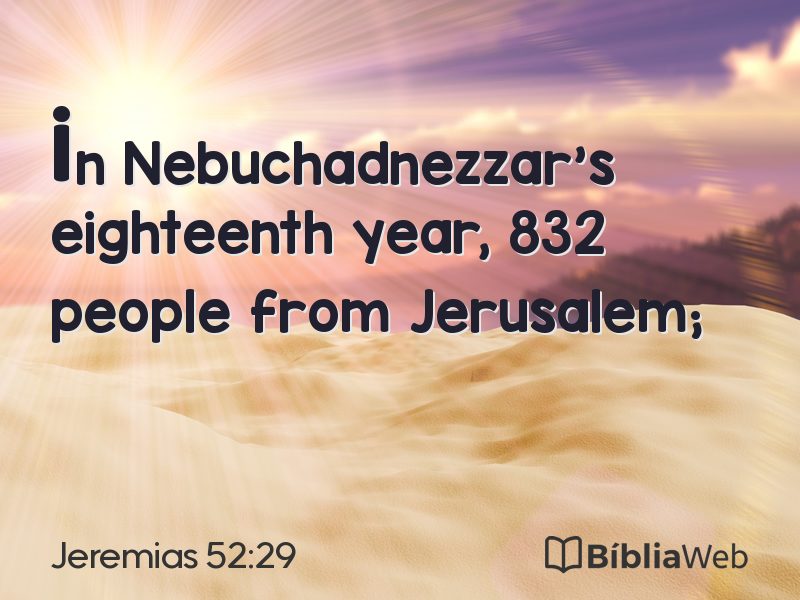Jeremias 52:29 em imagem para compartilhar