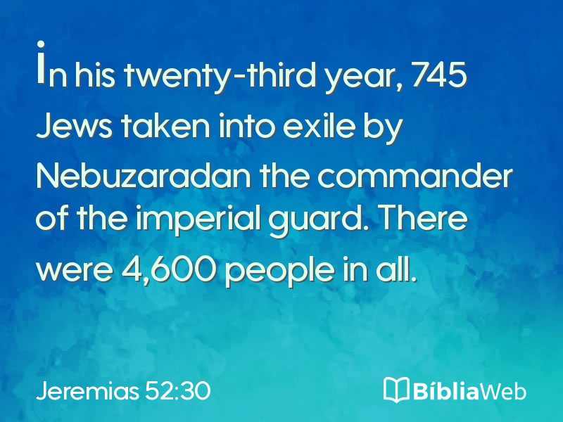 Jeremias 52:30 em imagem para compartilhar