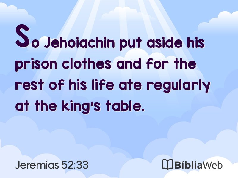 Jeremias 52:33 em imagem para compartilhar
