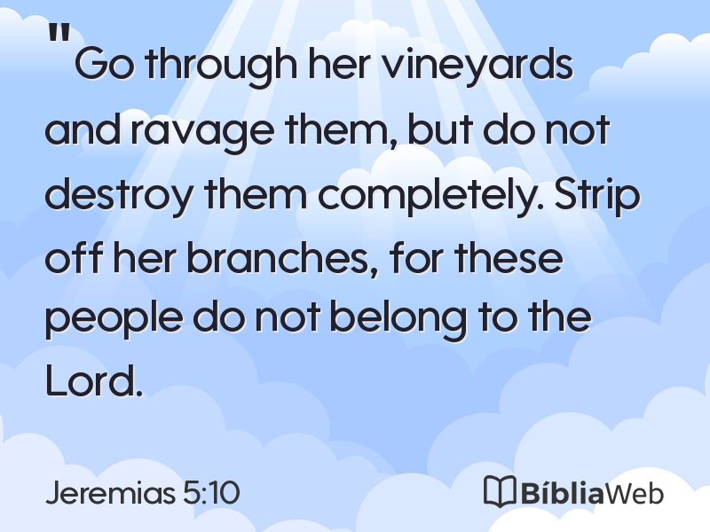 Jeremias 5:10 em imagem para compartilhar