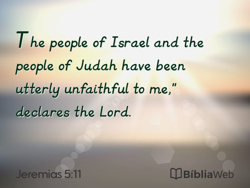 Jeremias 5:11 em imagem para compartilhar