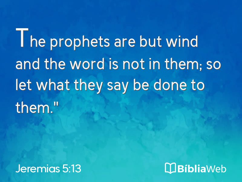 Jeremias 5:13 em imagem para compartilhar