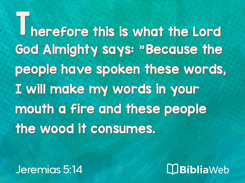 Jeremias 5:14 em imagem para compartilhar