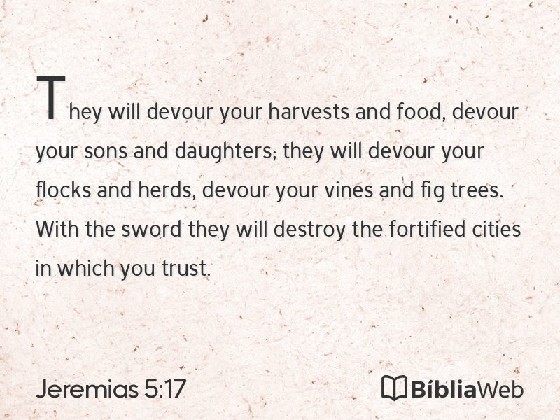 Jeremias 5:17 em imagem para compartilhar