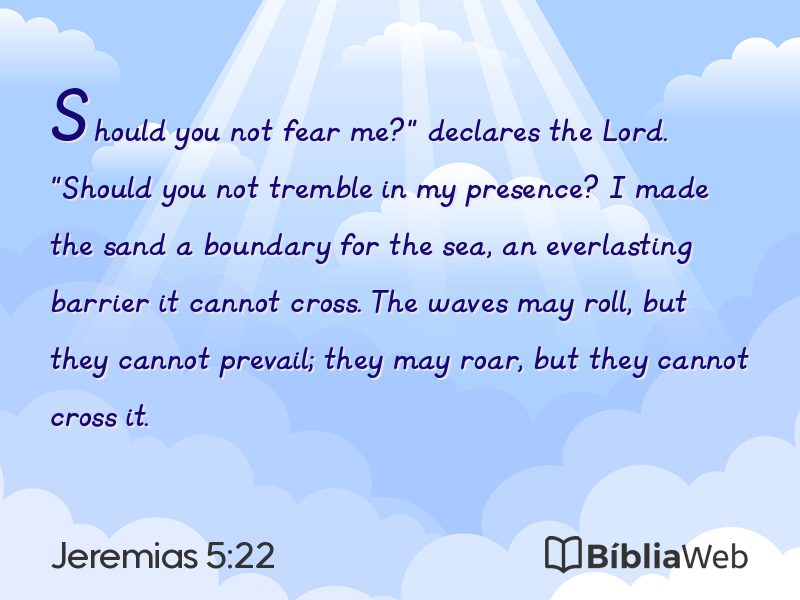 Jeremias 5:22 em imagem para compartilhar