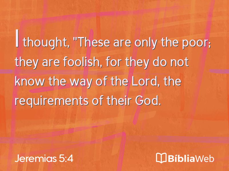 Jeremias 5:4 em imagem para compartilhar