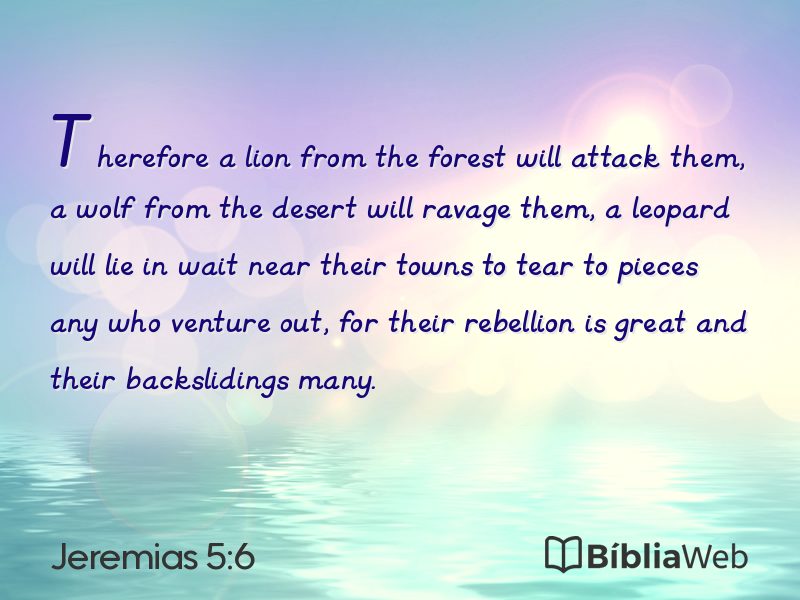 Jeremias 5:6 em imagem para compartilhar