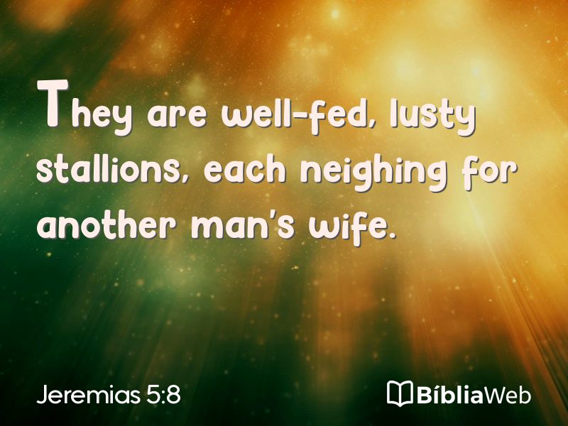 Jeremias 5:8 em imagem para compartilhar
