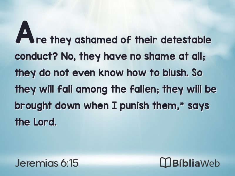 Jeremias 6:15 em imagem para compartilhar