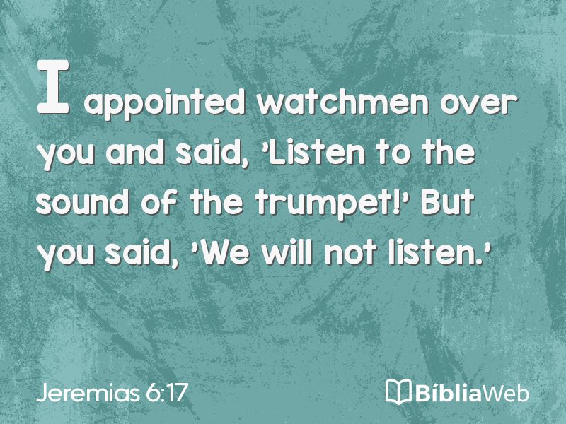 Jeremias 6:17 em imagem para compartilhar