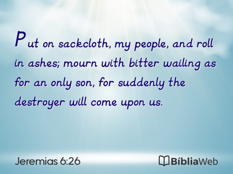 Jeremias 6:26 em imagem para compartilhar