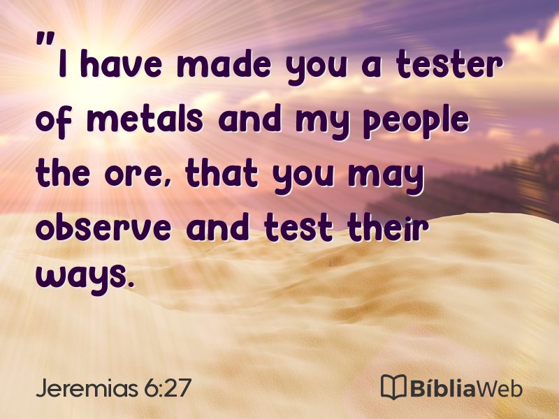 Jeremias 6:27 em imagem para compartilhar