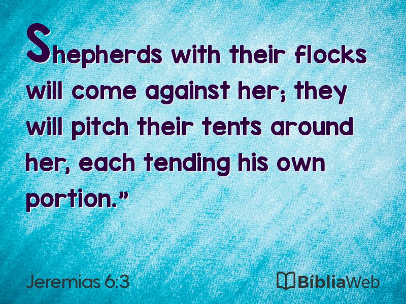 Jeremias 6:3 em imagem para compartilhar