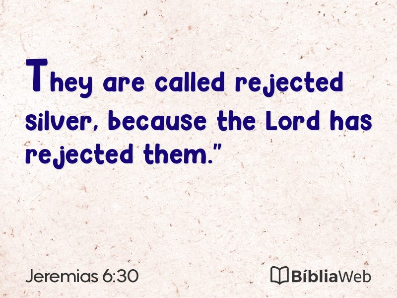 Jeremias 6:30 em imagem para compartilhar