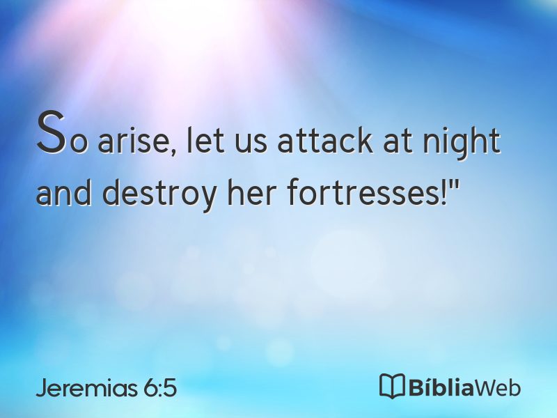 Jeremias 6:5 em imagem para compartilhar